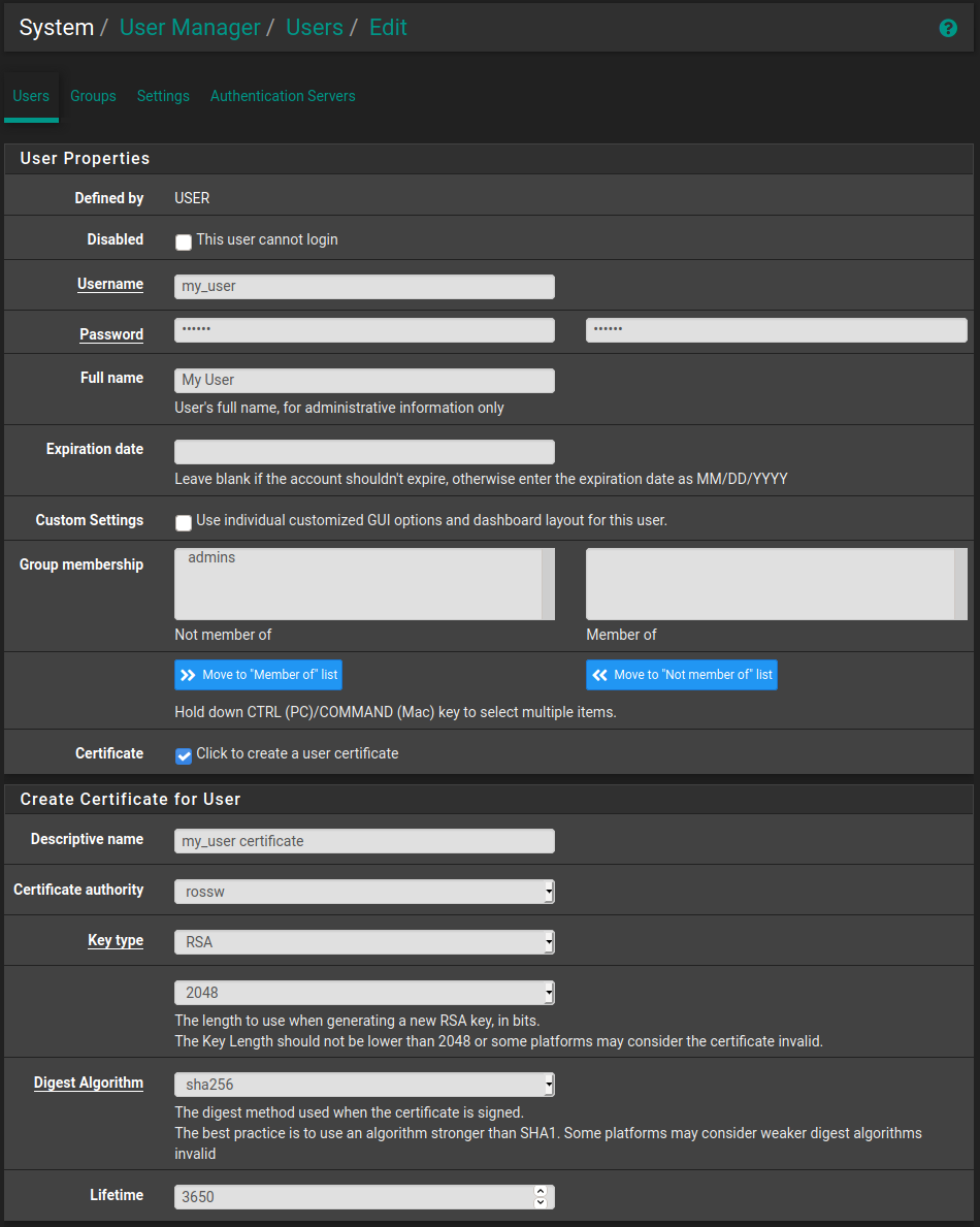 pfSense OpenVPN Wizard - Step 6